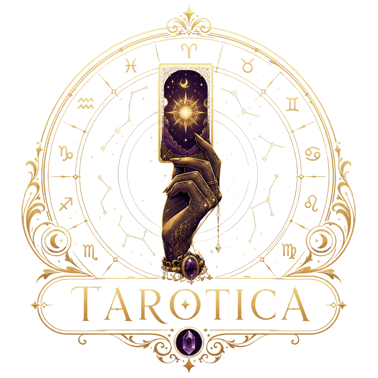 Tarotica Cosmic Brand Emblem & Visual Identity